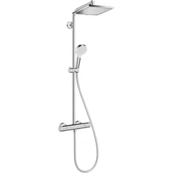 Hansgrohe Duschsystem Crometta E 240 Mm Mit Thermostat Weiß-Chrom