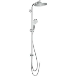 Hansgrohe Duschsystem Crometta S Showerpipe 240 EcoSmart Chrom/Weiß M. Umsteller