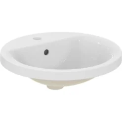 Ideal Standard Einbauwaschtisch Connect Ø 48 Cm 1 Hahnloch Mit Überlauf Weiß