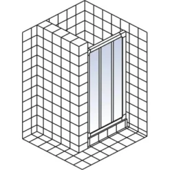 Schulte Kristall Trend Gleittür 3-teilig 80 Cm Kunstglas Softline Hell -Badezimmerprodukte Geschäft 32020 2053 4060991002335 5