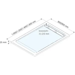 Schulte ExpressPlus Duschwanne Mit Rinne Extraflach 90x120cm -Badezimmerprodukte Geschäft 32020 2053 4060991037177 5