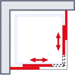 Schulte Eckeinstieg Kristall/Trend 80 Cm X 80 Cm X 185 Cm Echtglas Klar Hell -Badezimmerprodukte Geschäft 32020 2053 4060991051067 6
