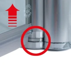 Schulte ExpressPlus Runddusche Garant Mit Duschwanne Chromoptik 200x90x90 -Badezimmerprodukte Geschäft 3342 2053 HebSenk Profil 2 5