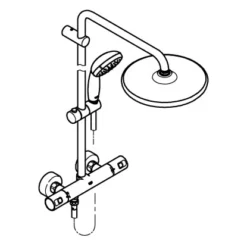 Grohe QuickFix Duschsystem Vitalio Start System 250 Schwarz Thermostatbatterie -Badezimmerprodukte Geschäft 4005176782169 266772430 10