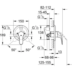 Grohe Einhand-Brausebatterie Eurosmart Chrom 5 Grohe Einhand-Brausebatterie Eurosmart Chrom -Badezimmerprodukte Geschäft 4005176862335 4520 3
