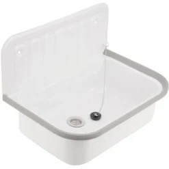 Sanitop-Wingenroth Ausgussbecken Glasierter Stahl 50 Cm Weiß