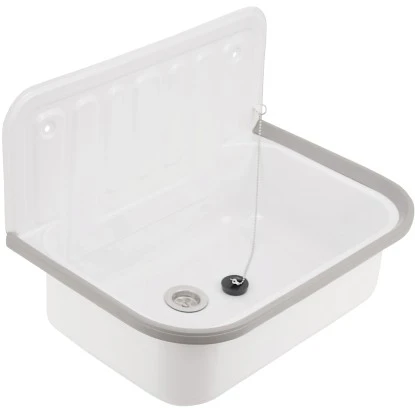 Sanitop-Wingenroth Ausgussbecken Glasierter Stahl 50 Cm Weiß 1 Sanitop-Wingenroth Ausgussbecken Glasierter Stahl 50 Cm Weiß