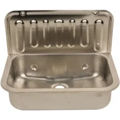 Sanitop-Wingenroth Ausgussbecken Edelstahl 50 Cm Chrom -Badezimmerprodukte Geschäft 4006596042161 2177 3