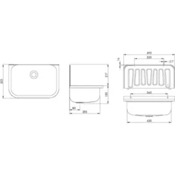 Sanitop-Wingenroth Ausgussbecken Edelstahl 50 Cm Chrom -Badezimmerprodukte Geschäft 4006596042161 2177 8