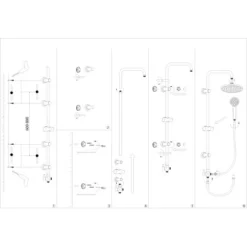 AquaSu Duschsystem Sato Mit 3 Strahlarten Rund Chrom-grau -Badezimmerprodukte Geschäft 4006596723329 723329 87