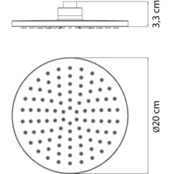 AquaSu Kopfbrause Oratio Ø 20 Cm Chrom -Badezimmerprodukte Geschäft 4006596724319 724319 47