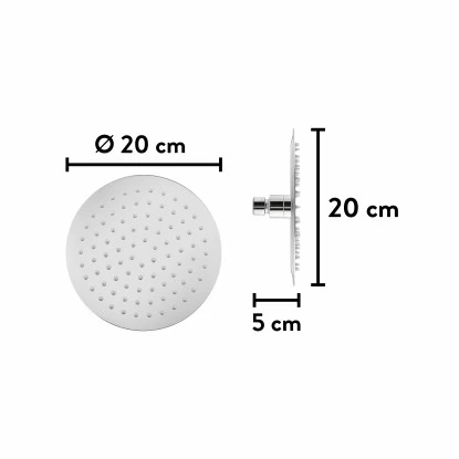 Baliv Kopfbrause KBR - 20.20 Edelstahl Verchromt 5 Baliv Kopfbrause KBR - 20.20 Edelstahl Verchromt – Bild 5