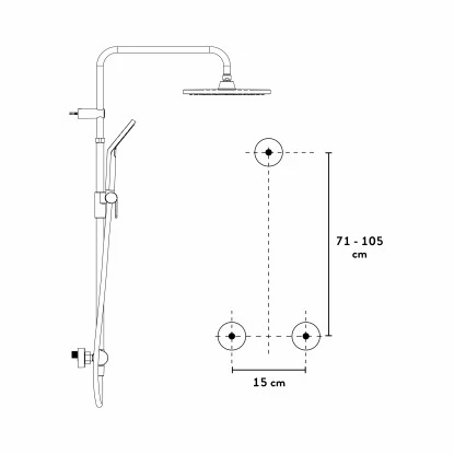 Baliv Überkopfbrause-Set KBS-22.21 Edelstahloptik 8 Baliv Überkopfbrause-Set KBS-22.21 Edelstahloptik – Bild 8