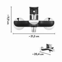 Baliv Wannenarmatur WA-5071 Schwarz-Chrom -Badezimmerprodukte Geschäft 4007874111715 VM01 260521