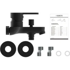 Schütte Wannenarmatur Denver Schwarz Matt -Badezimmerprodukte Geschäft 4008431443065 2759 3