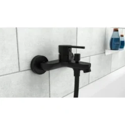 Schütte Wannenarmatur Denver Schwarz Matt -Badezimmerprodukte Geschäft 4008431443065 2759 5