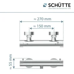 Schütte Thermostat Duscharmatur London Chrom -Badezimmerprodukte Geschäft 4008431524658 2759 6