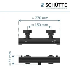 Schütte Thermostat Duscharmatur London Schwarz Matt 11 Schütte Thermostat Duscharmatur London Schwarz Matt -Badezimmerprodukte Geschäft 4008431524665 2759 6