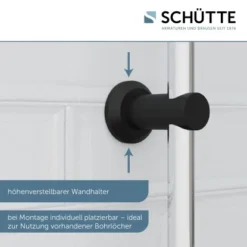 Schütte Überkopfbrause-Set Matao Rain Chrom-Schwarz Matt -Badezimmerprodukte Geschäft 4008431606262 2759 4