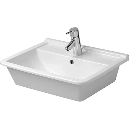 Duravit Einbauwaschbecken Starck 3 56 Cm Weiß Mit Waschtisch + 1 Hahnloch 1 Duravit Einbauwaschbecken Starck 3 56 Cm Weiß Mit Waschtisch + 1 Hahnloch