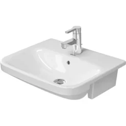 Duravit Einbauwaschbecken DuraStyle 55 Cm Weiß Halbeinbauwaschtisch + Hahnlochb.