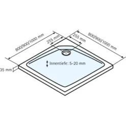 Schulte Duschwanne Quadrat Extraflach Alpinweiß 100 X 100 Cm -Badezimmerprodukte Geschäft 4060991010248 2053 5