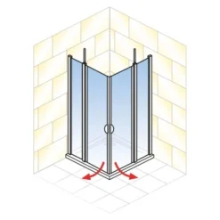 Schulte Sunny Eckeinstieg 4-tlg. Mit Drehtüren 80 X 80 X 180 Cm Weiß -Badezimmerprodukte Geschäft 4060991013805 5