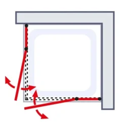 Schulte Sunny Eckeinstieg 4-tlg. Mit Drehtüren 80 X 80 X 180 Cm Weiß -Badezimmerprodukte Geschäft 4060991013805 6