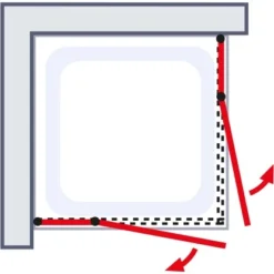 Schulte Eckeinstieg 4-teilig Sunny Alu-Natur Echtglas Klar Hell 180 Cm X 90 Cm -Badezimmerprodukte Geschäft 4060991013829 2053 AI 03
