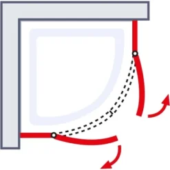 Schulte Runddusche Alexa Style 2.0 Echtglas 4-tlg. Alu-Natur 90 Cm X 90 Cm -Badezimmerprodukte Geschäft 4060991019685 2053 6
