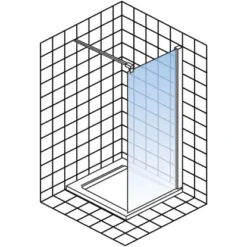 Schulte Walk In MasterClass Chromoptik Echtglas Klar Hell -Badezimmerprodukte Geschäft 4060991022708 2053 6