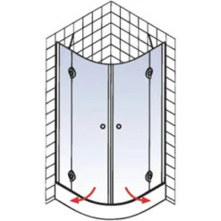 Schulte Runddusche Mit Drehtüren MasterClass BxTxH 80 X 80 X 200 Cm -Badezimmerprodukte Geschäft 4060991028076 2053 04