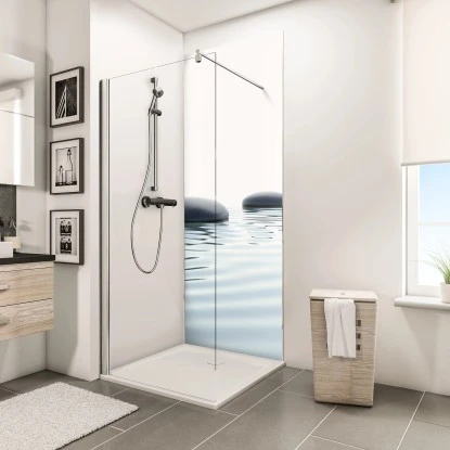 Schulte ExpressPlus Duschrückwand DecoDesign "Zen Steine & Wasser" 210 X 90 Cm 1 Schulte ExpressPlus Duschrückwand DecoDesign "Zen Steine & Wasser" 210 X 90 Cm