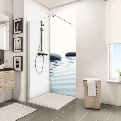 Schulte ExpressPlus Duschrückwand DecoDesign "Zen Steine & Wasser" 210 X 90 Cm 3 Schulte ExpressPlus Duschrückwand DecoDesign "Zen Steine & Wasser" 210 X 90 Cm – Bild 3