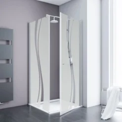 Schulte ExpressPlus Drehtür Seitenwand AlexaStyle2.0Dekor Liane 80cm