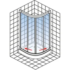 Schulte ExpressPlus Runddusche Kristall/Trend Inkl. Duschwanne 80x80cm -Badezimmerprodukte Geschäft 4060991038143 2053 5