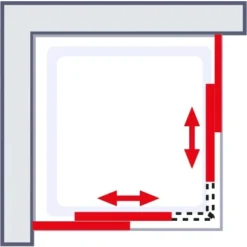 Schulte Eckeinstieg II Ohne Unteres Profil Kristall Trend Alu-Natur 200 X 90 Cm -Badezimmerprodukte Geschäft 4060991047473 2053 AI 02
