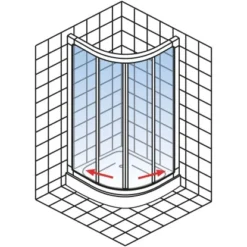 Schulte Runddusche II Kristall/Trend Aluminiumprofilen BxTxH 80 X 80 X 185 Cm -Badezimmerprodukte Geschäft 4060991051180 2053 04