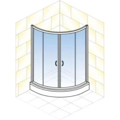 Schulte ExpressPlus Runddusche Sunny Sicherheitsglas Chromoptik 190x90x90cm -Badezimmerprodukte Geschäft 4060991051197 2053 5