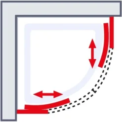 Schulte ExpressPlus Runddusche Sunny Sicherheitsglas Chromoptik 190x90x90cm -Badezimmerprodukte Geschäft 4060991051197 2053 6