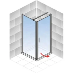 Schulte Alexa Style 2.0 Drehtür Inkl. Seitenwand BlackStyle 80 X 80 X 192cm -Badezimmerprodukte Geschäft 4060991055867 2053 5