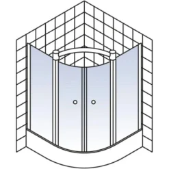 Schulte ExpressPlus Runddusche Garant Mit Duschwanne Alu Natur 200x90x90cm -Badezimmerprodukte Geschäft 4060991055966 2053 5