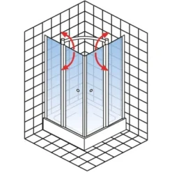 Schulte ExpressPlus Eckeinstieg Mit Drehfalttür Garant Chromoptik 200x80cm 17 Schulte ExpressPlus Eckeinstieg Mit Drehfalttür Garant Chromoptik 200x80cm -Badezimmerprodukte Geschäft 4060991055980 2053 5