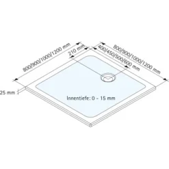Schulte ExpressPlus Duschwanne Schulte-plan Eckig Mineralguss 80x80cm 9 Schulte ExpressPlus Duschwanne Schulte-plan Eckig Mineralguss 80x80cm -Badezimmerprodukte Geschäft 4060991056451 2053 3
