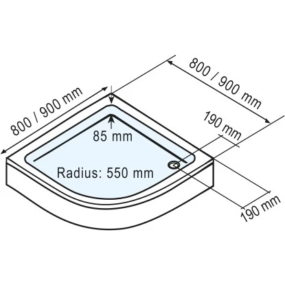 Schulte ExpressPlus Duschwanne Rund Flach Sanitäracryl Inkl. Schürze 80x80cm 5 Schulte ExpressPlus Duschwanne Rund Flach Sanitäracryl Inkl. Schürze 80x80cm – Bild 5