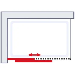 Schulte Alexa Style 2.0 Duschwand Walk In Schiebetür BlackStyle120 X 200cm -Badezimmerprodukte Geschäft 4060991056734 2053 6