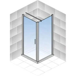 Schulte ExpressPlus Set Duschkabine Mit Drehtür AlexaStyle2.0 Mit DW 192x80cm -Badezimmerprodukte Geschäft 4060991057038 2053 5