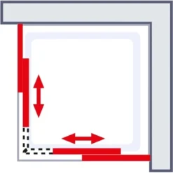 Schulte Eckeinstieg 4-teilig Sunny 80 Cm - 90 Cm X 180 Cm Silber -Badezimmerprodukte Geschäft 4060991057809 2053 6
