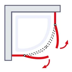 Schulte ExpressPlus Runddusche AlexaStyle2.0 90 X90 X 192 Cm Mit Radius: 550 Mm -Badezimmerprodukte Geschäft 4060991064067 2053 7 6