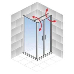 Schulte Sunny Pendeltür Mit Seitenwand 90 X 80 X 180 Cm Weiß -Badezimmerprodukte Geschäft 4060991064111 5